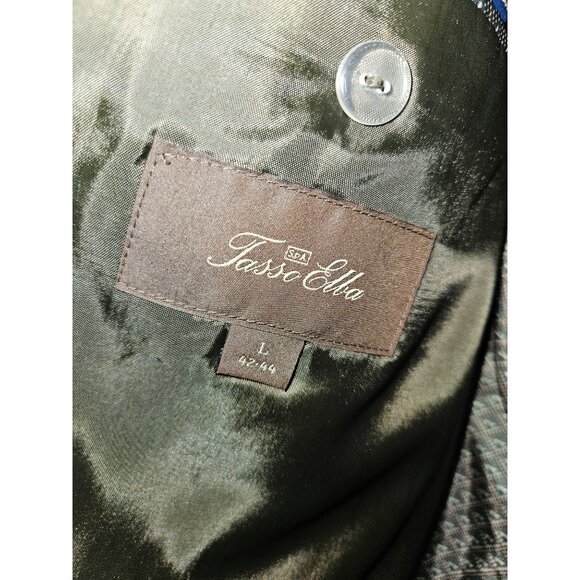 Tasso Elba Corduroy Elbow Patch Lined Refined Sportcoat Jacket Men L 42-44 - Picture 7 of 9